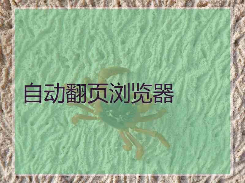 自动翻页浏览器 自动翻页浏览器