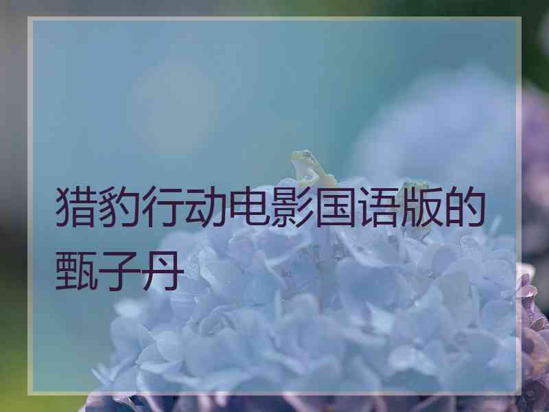 猎豹行动电影国语版的甄子丹 猎豹行动电影国语版的甄子丹