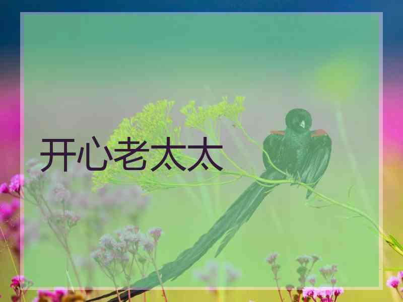 开心老太太 开心老太太