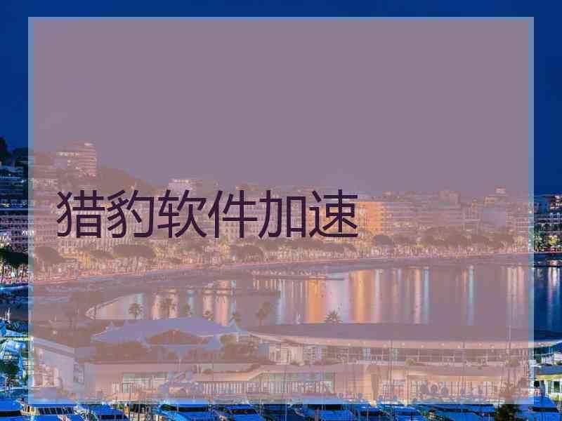 猎豹软件加速 猎豹软件加速