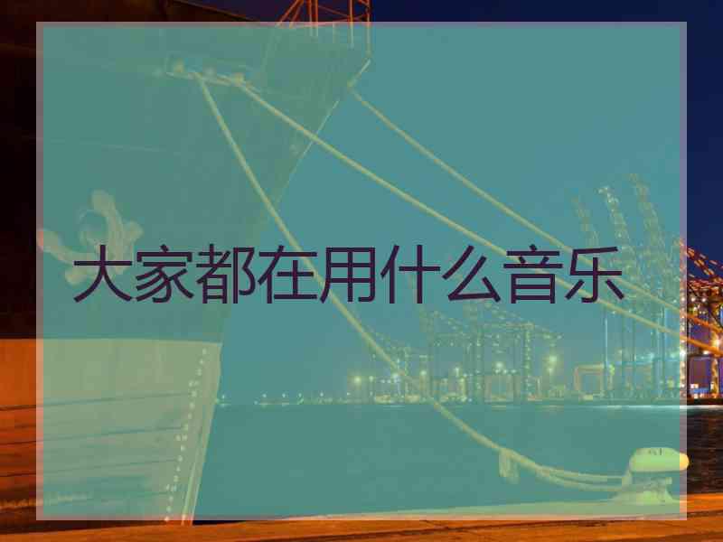 大家都在用什么音乐 大家都在用什么音乐