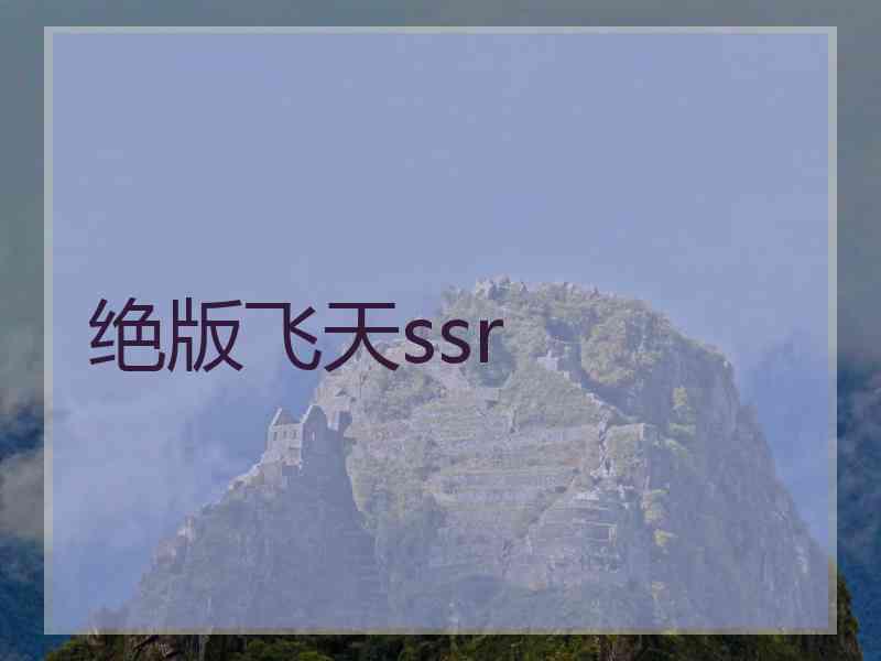 绝版飞天ssr 绝版飞天ssr