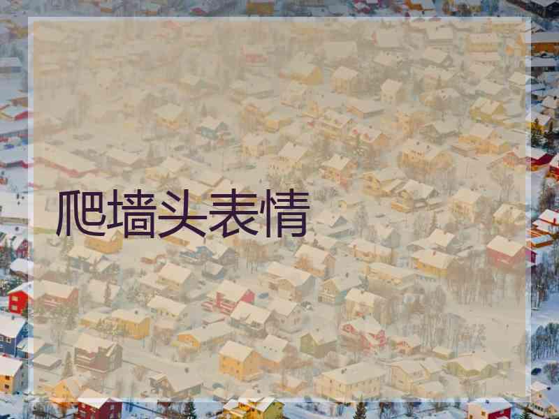 爬墙头表情 爬墙头表情