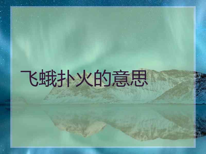飞蛾扑火的意思 飞蛾扑火的意思
