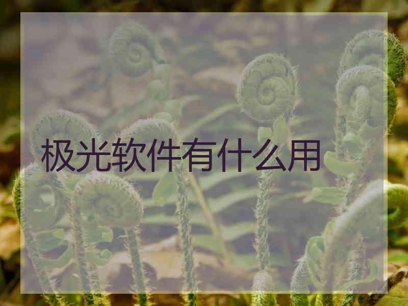 极光软件有什么用 极光软件有什么用