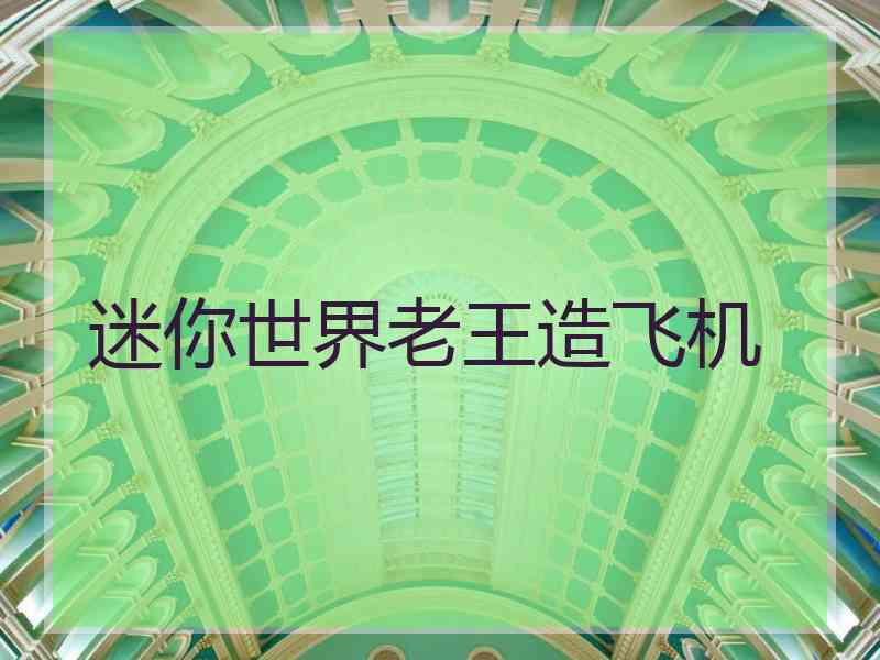 迷你世界老王造飞机 迷你世界老王造飞机