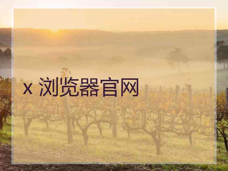 x 浏览器官网 x 浏览器官网