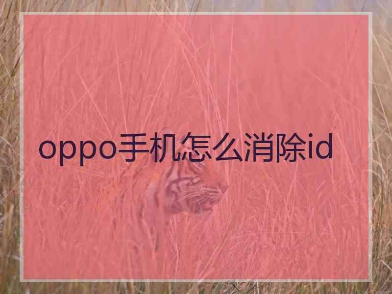 oppo手机怎么消除id oppo手机怎么消除id