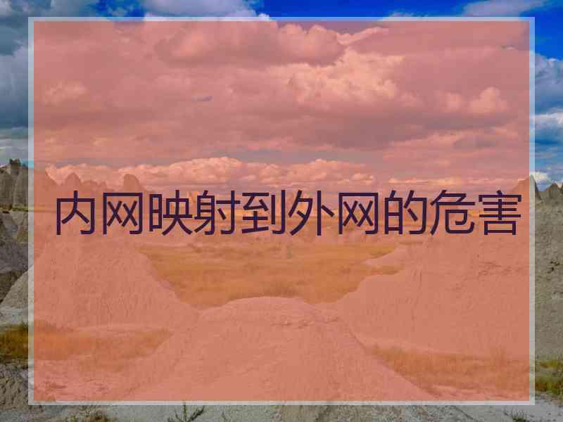 内网映射到外网的危害 内网映射到外网的危害