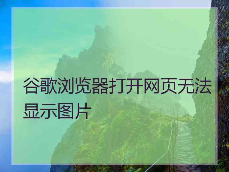 谷歌浏览器打开网页无法显示图片 谷歌浏览器打开网页无法显示图片