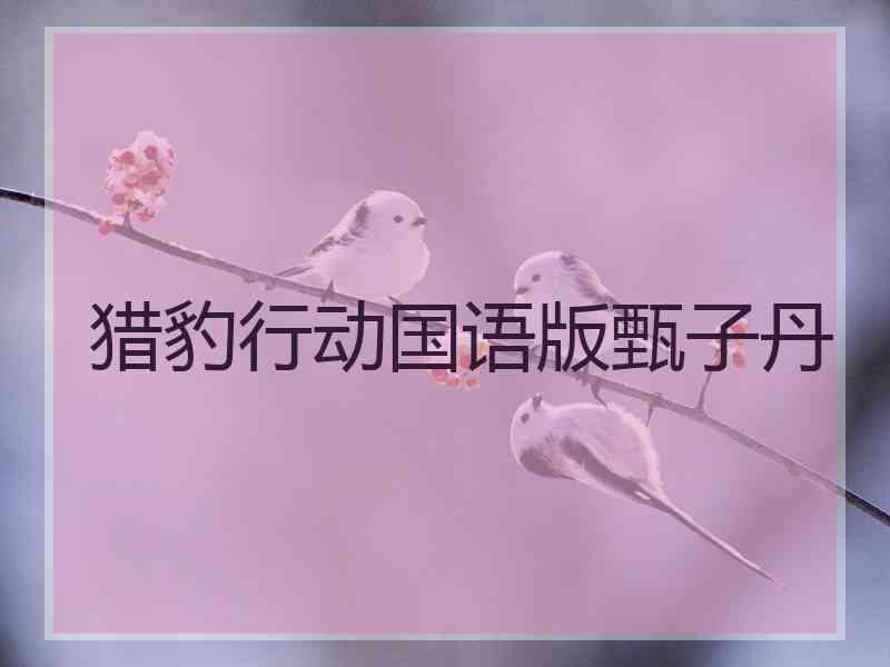 猎豹行动国语版甄子丹 猎豹行动国语版甄子丹