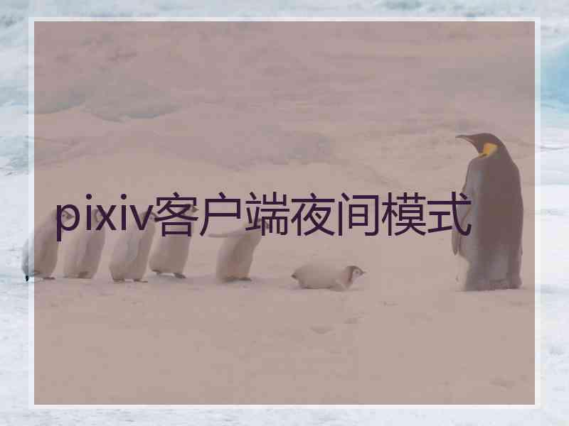 pixiv客户端夜间模式 pixiv客户端夜间模式