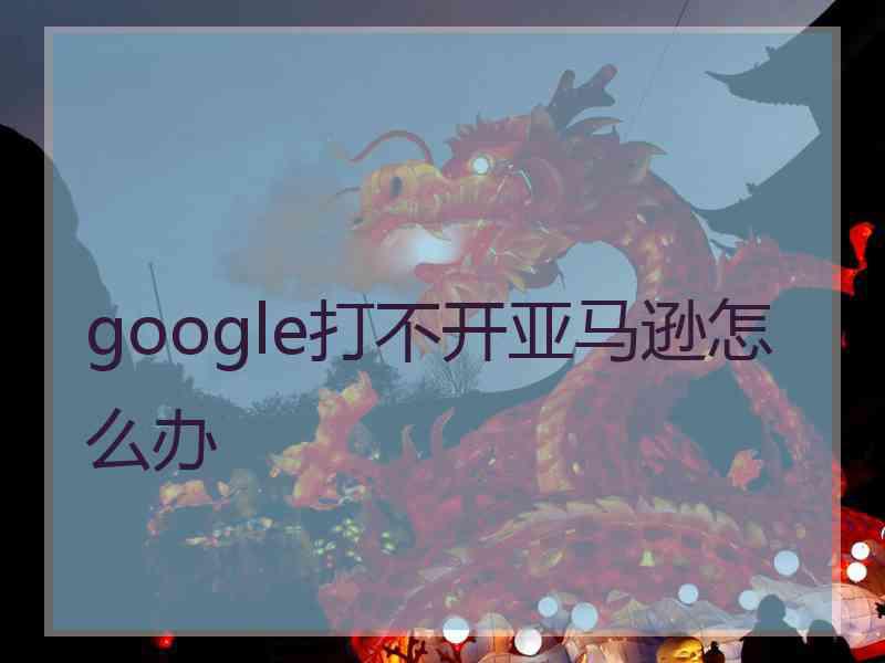 google打不开亚马逊怎么办 google打不开亚马逊怎么办