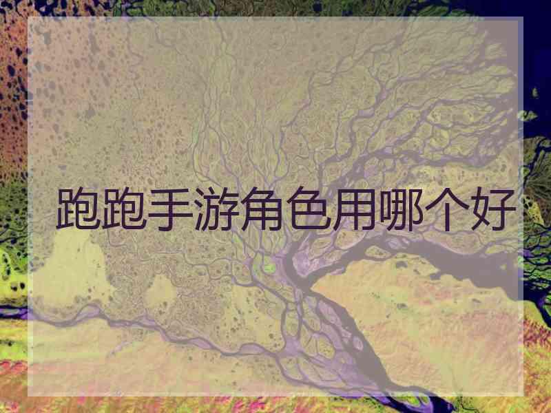 跑跑手游角色用哪个好
