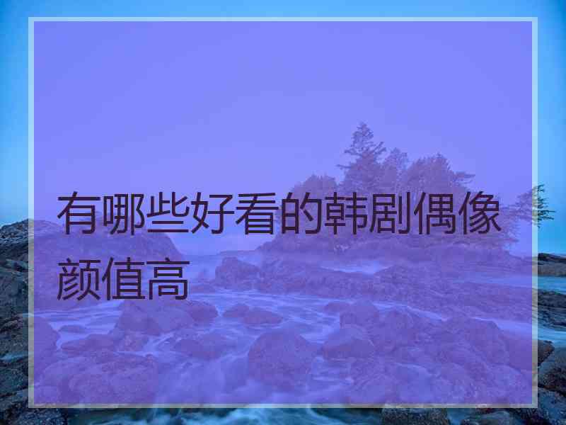 有哪些好看的韩剧偶像颜值高