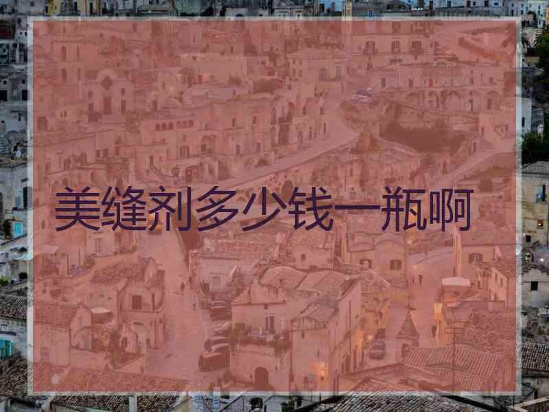 美缝剂多少钱一瓶啊