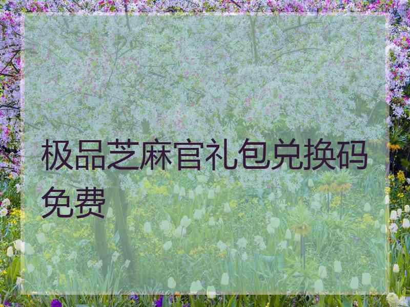 极品芝麻官礼包兑换码免费