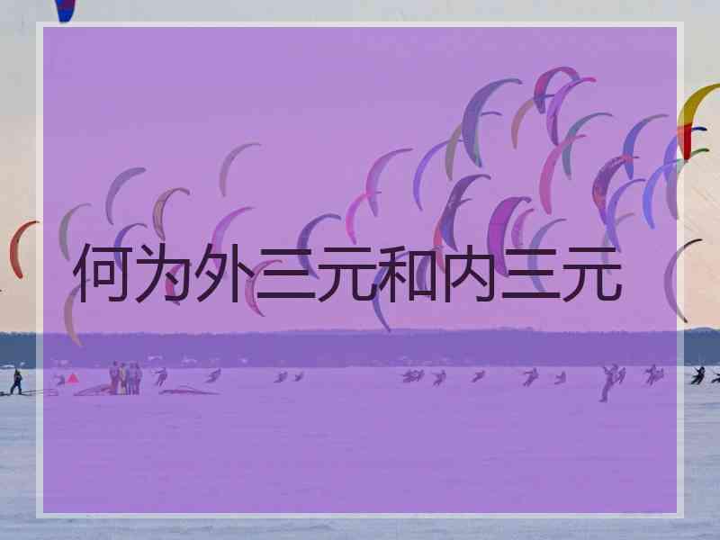 何为外三元和内三元