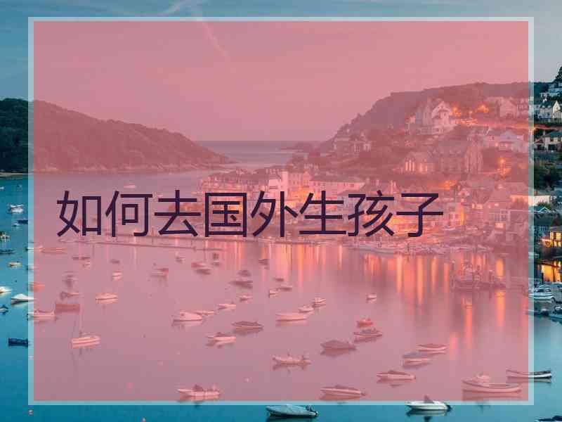 如何去国外生孩子