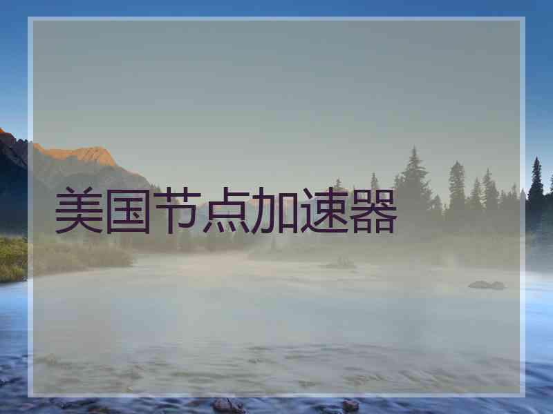 美国节点加速器