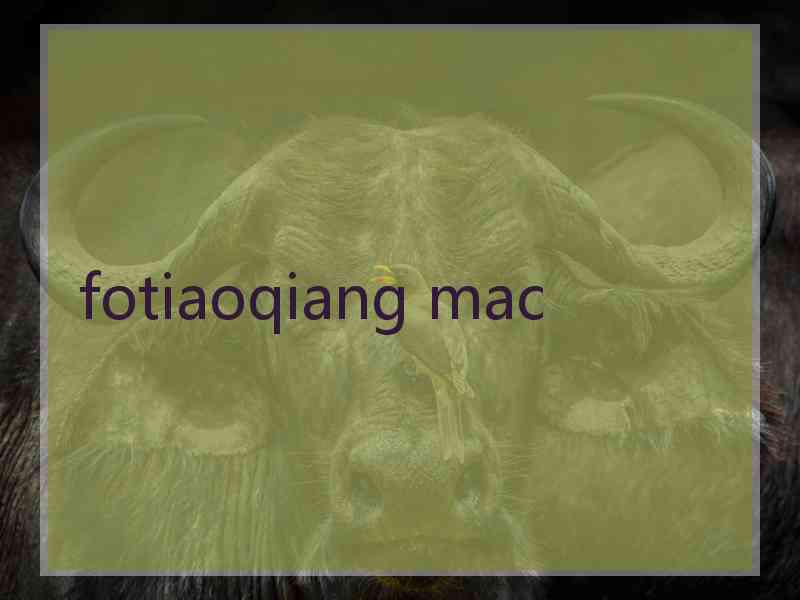 fotiaoqiang mac