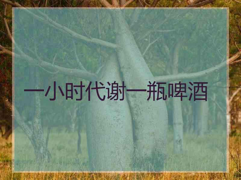 一小时代谢一瓶啤酒