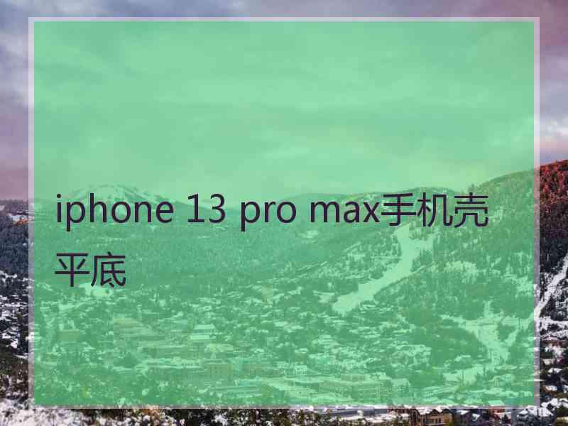iphone 13 pro max手机壳平底