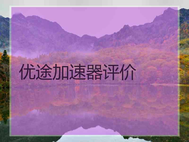优途加速器评价