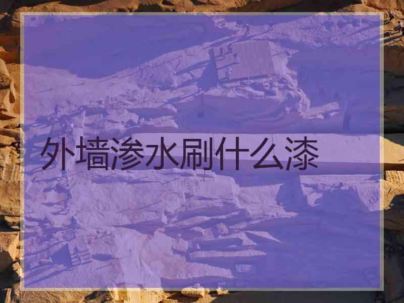 外墙渗水刷什么漆