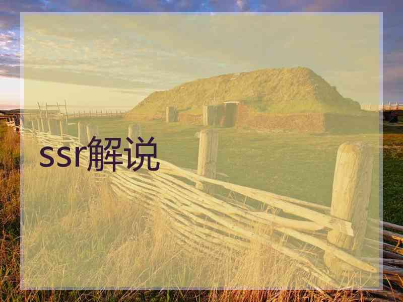 ssr解说