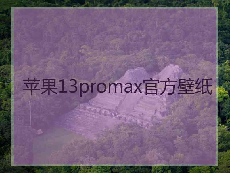 苹果13promax官方壁纸