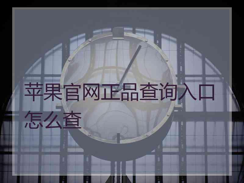 苹果官网正品查询入口怎么查
