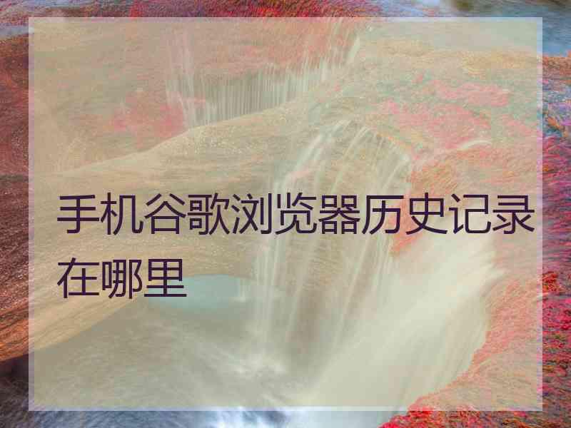 手机谷歌浏览器历史记录在哪里