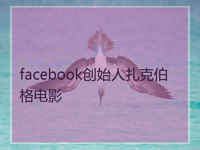 facebook创始人扎克伯格电影