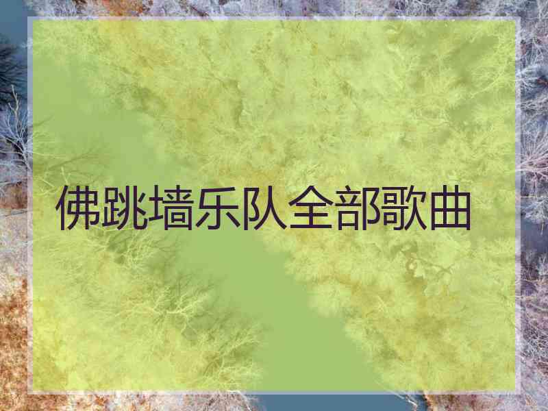 佛跳墙乐队全部歌曲