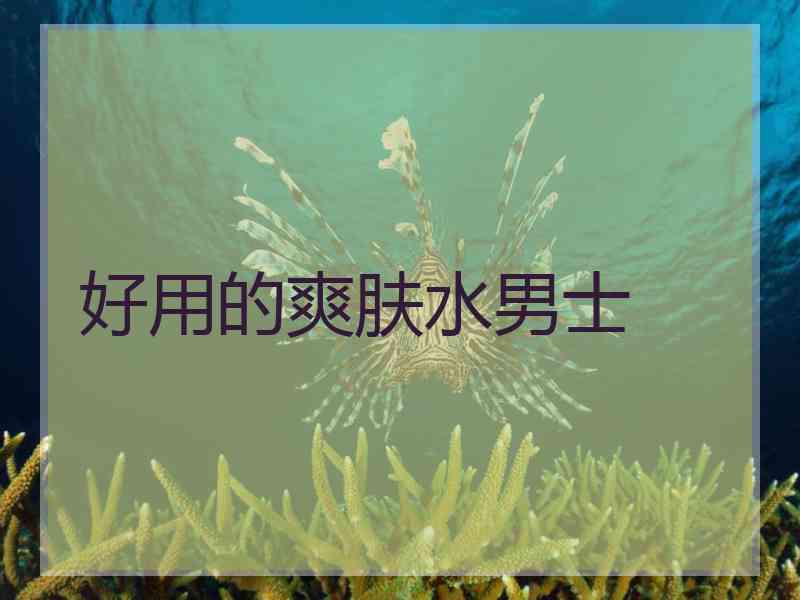 好用的爽肤水男士