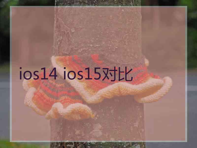 ios14 ios15对比