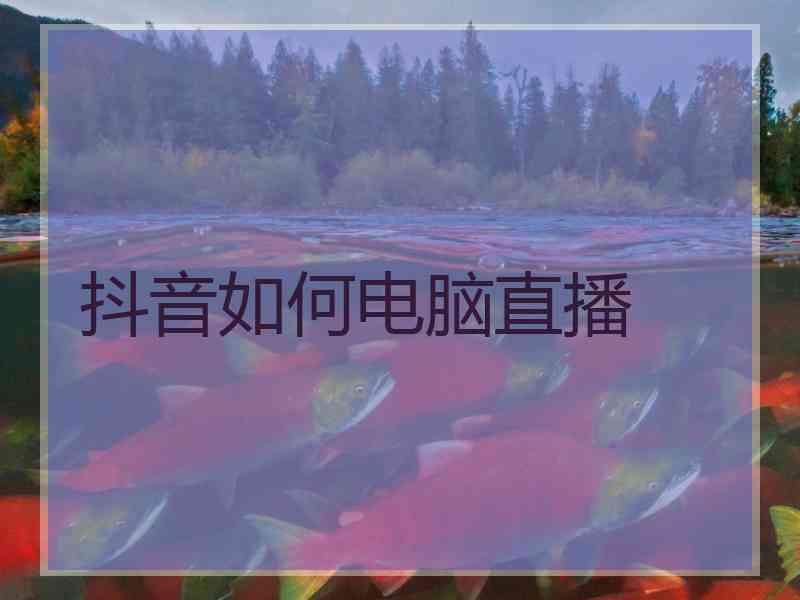 抖音如何电脑直播