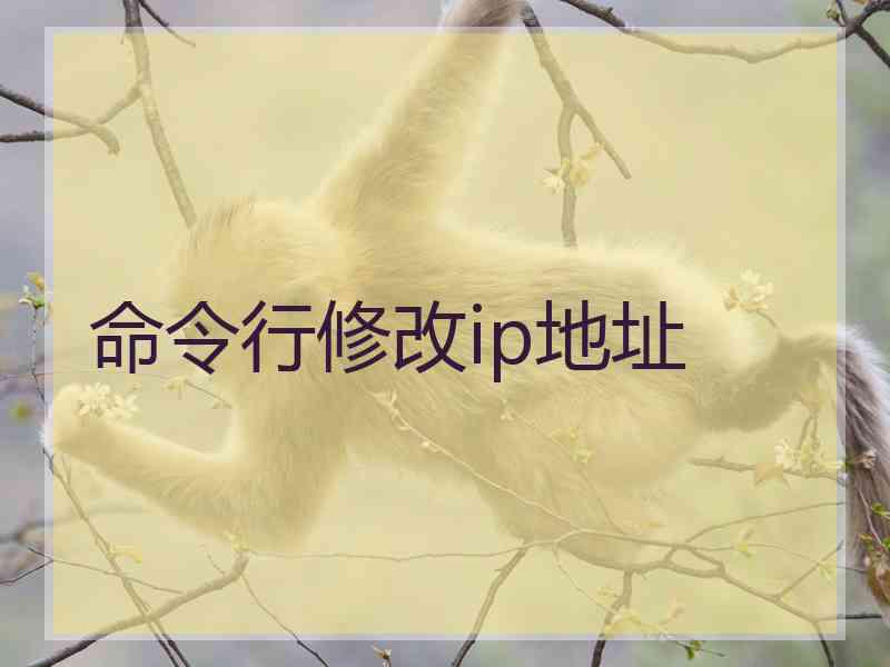 命令行修改ip地址