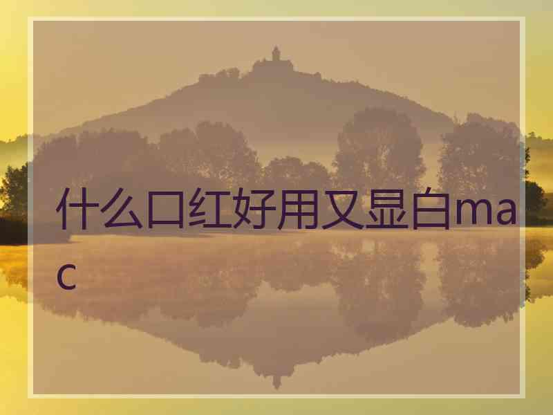 什么口红好用又显白mac