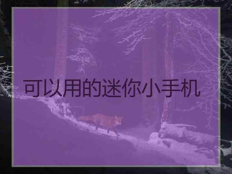 可以用的迷你小手机
