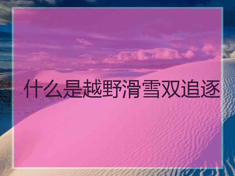 什么是越野滑雪双追逐