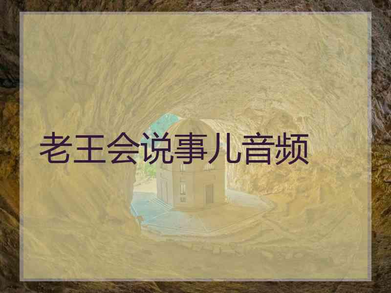 老王会说事儿音频