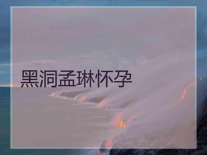 黑洞孟琳怀孕