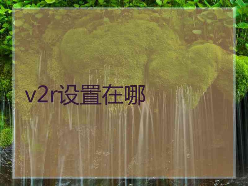 v2r设置在哪