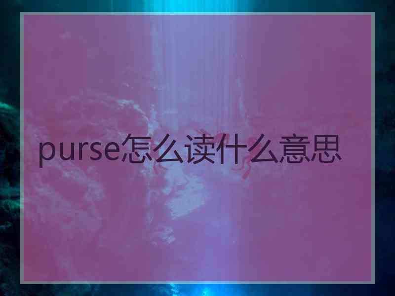 purse怎么读什么意思