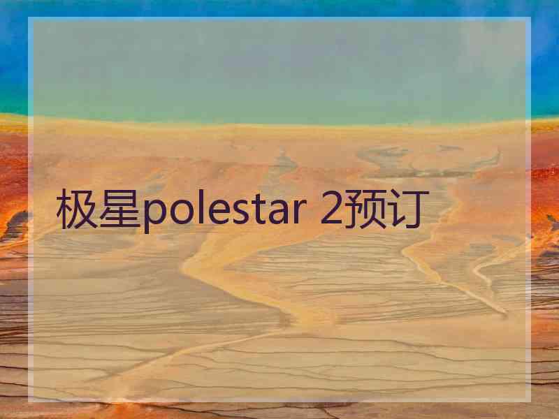 极星polestar 2预订