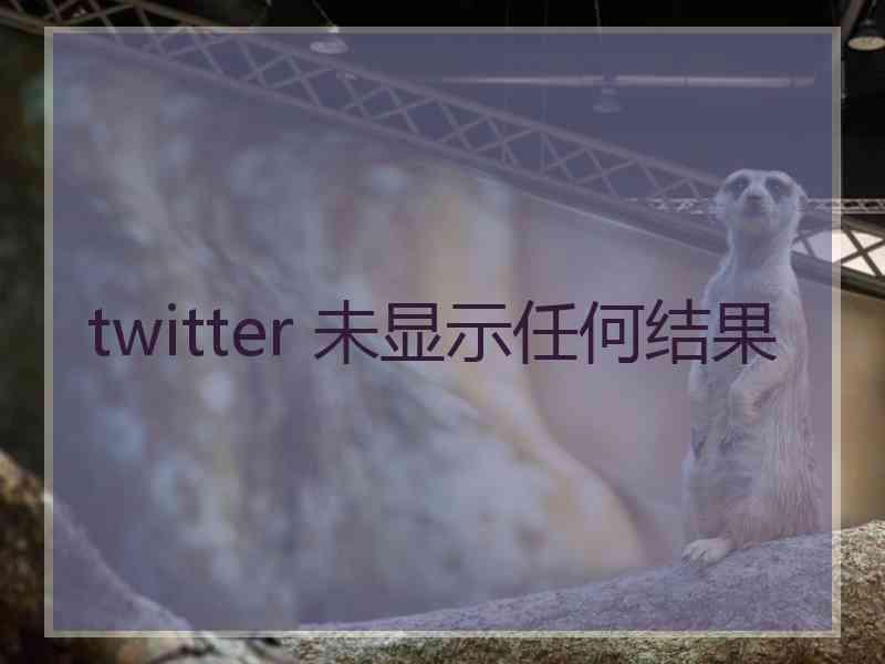 twitter 未显示任何结果