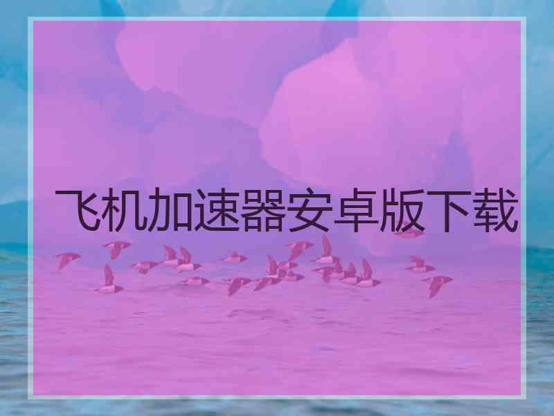 飞机加速器安卓版下载