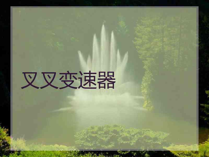 叉叉变速器